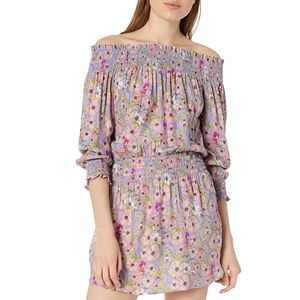 Alice + Olivia Lavender Floral Mini Dress